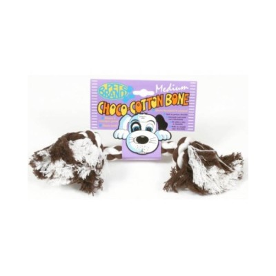 Pet Brands Choco Cotton bone Medium Dog Toy